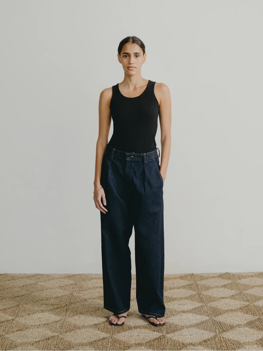 OZMA Field Pant stencil Denim